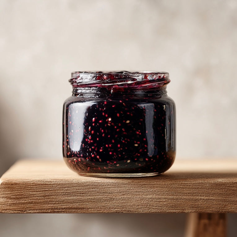 Confiture de cerises et perles de moutarde