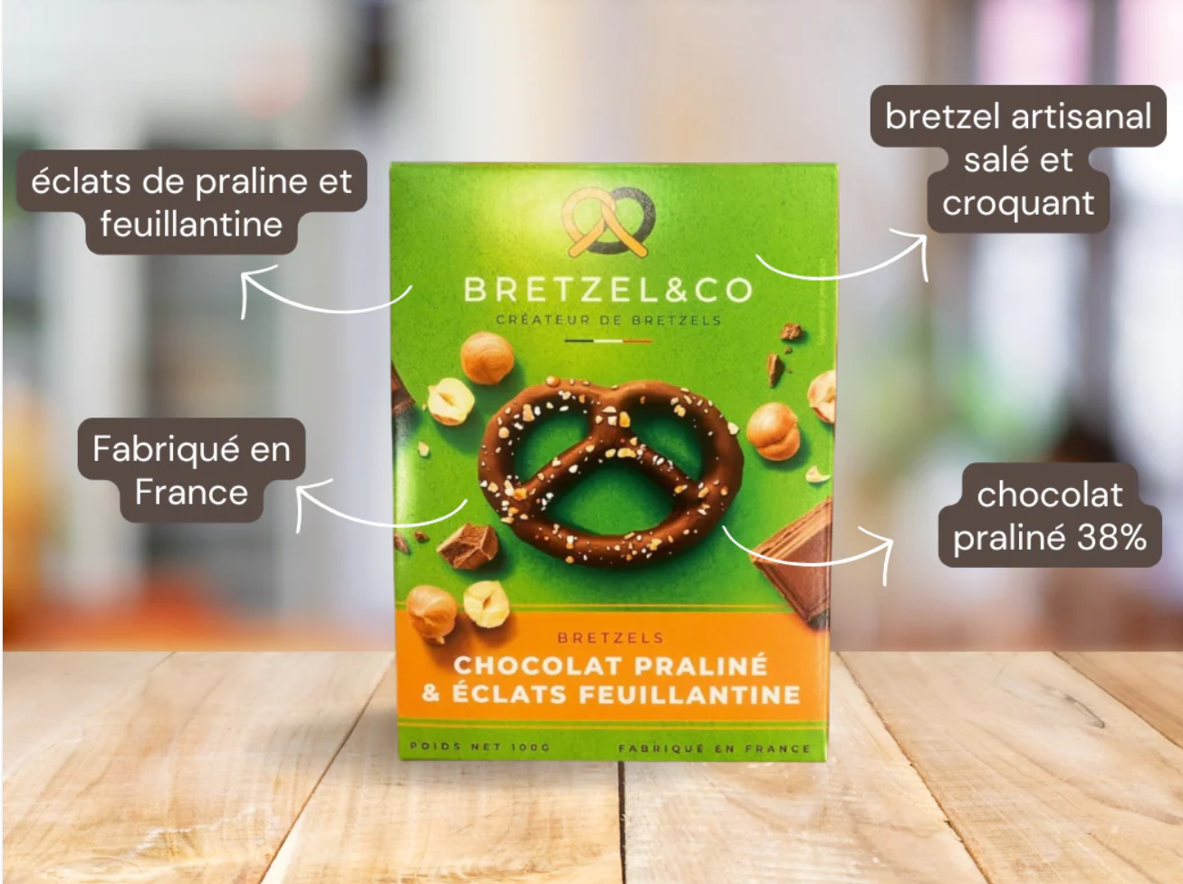 Bretzel praliné feuillantine