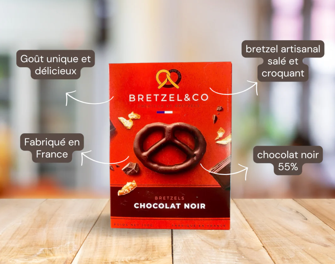 Bretzel chocolat noir