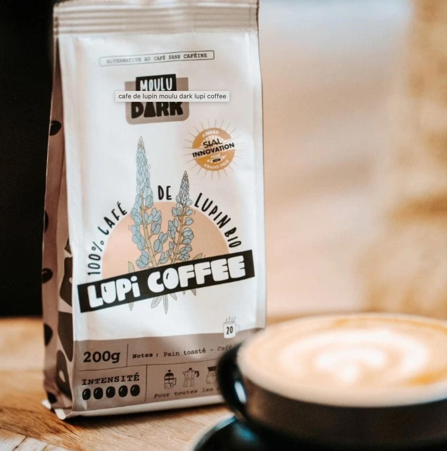 Café de lupin Dark moulu