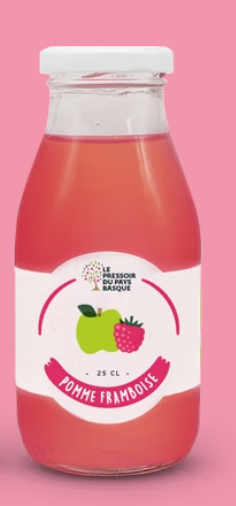 Jus pomme framboise 25cl