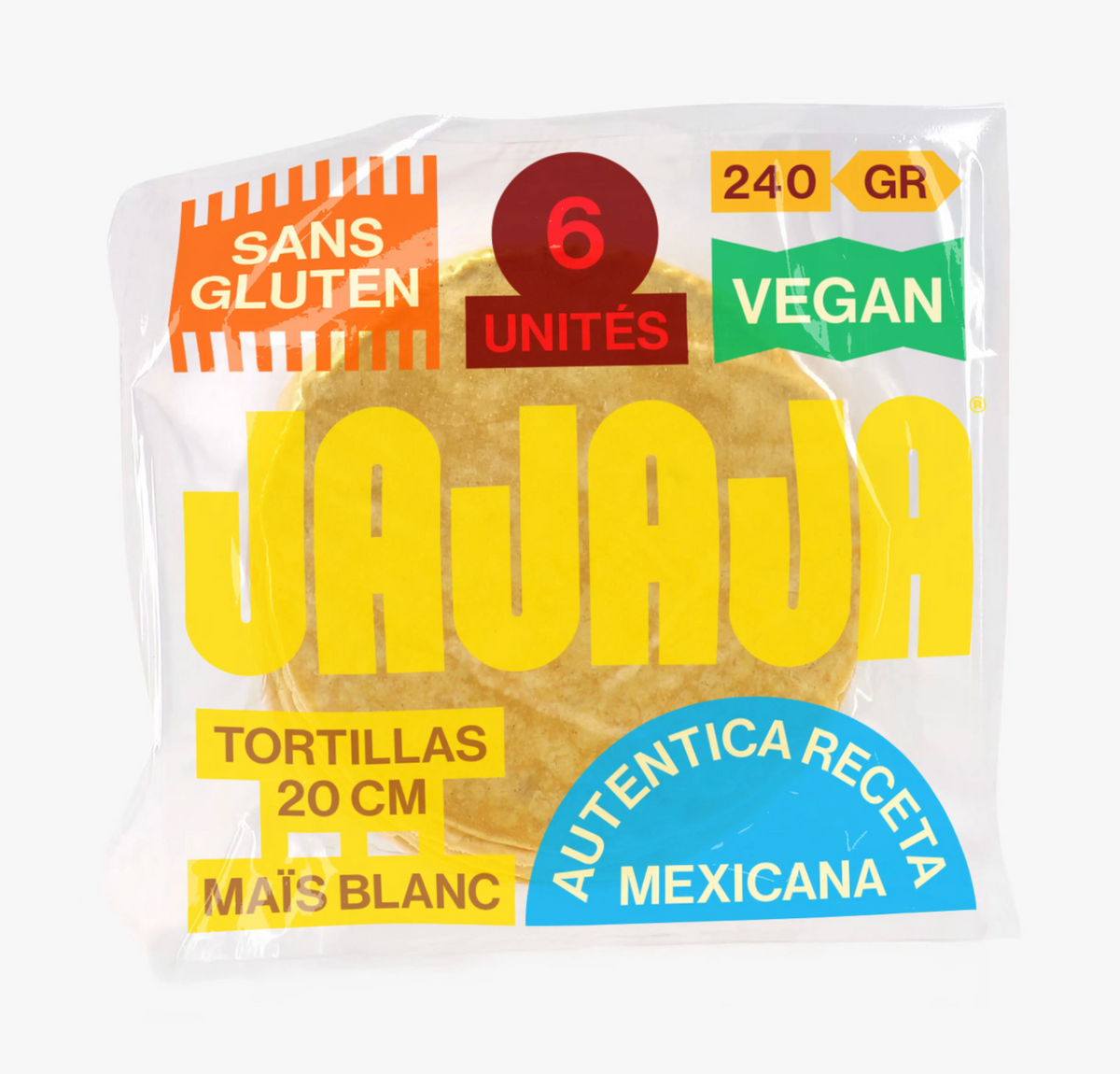 Grandes tortillas de maïs blanc