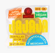 Grandes tortillas de maïs blanc