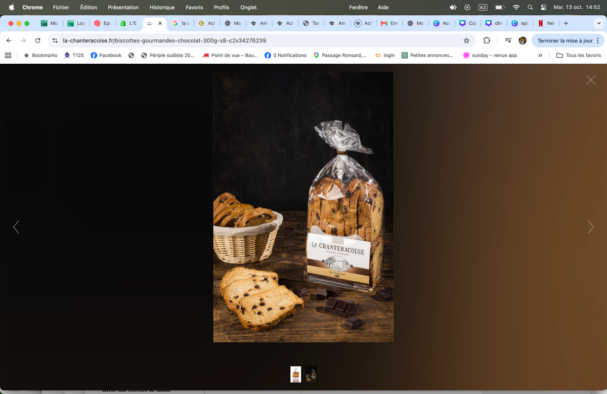 Biscottes au chocolat