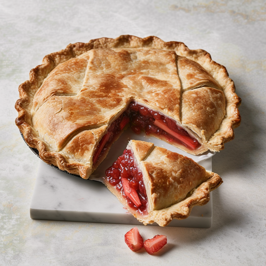 Pie fraise rhubarbe