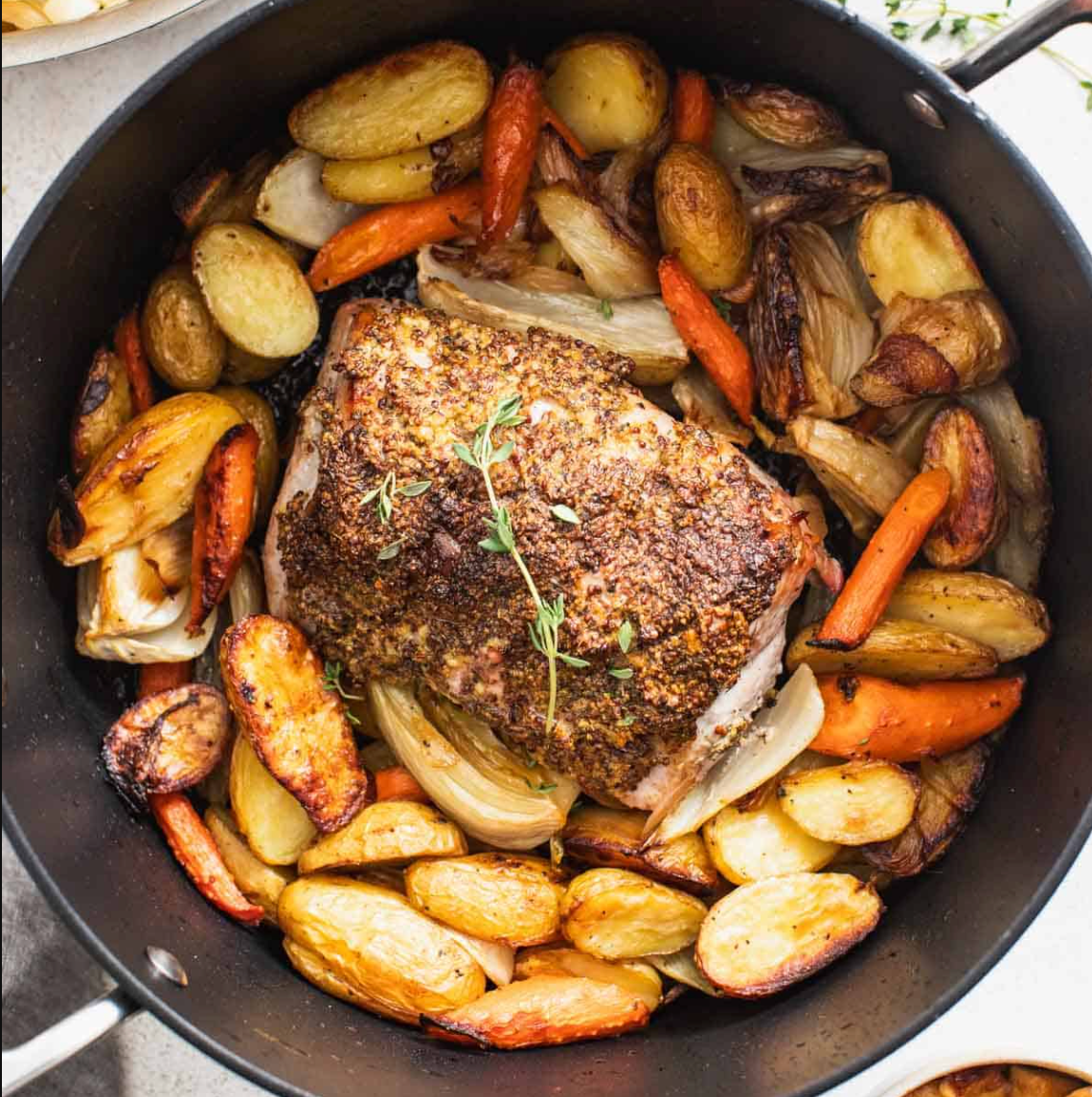 Porc confit légumes d'hiver