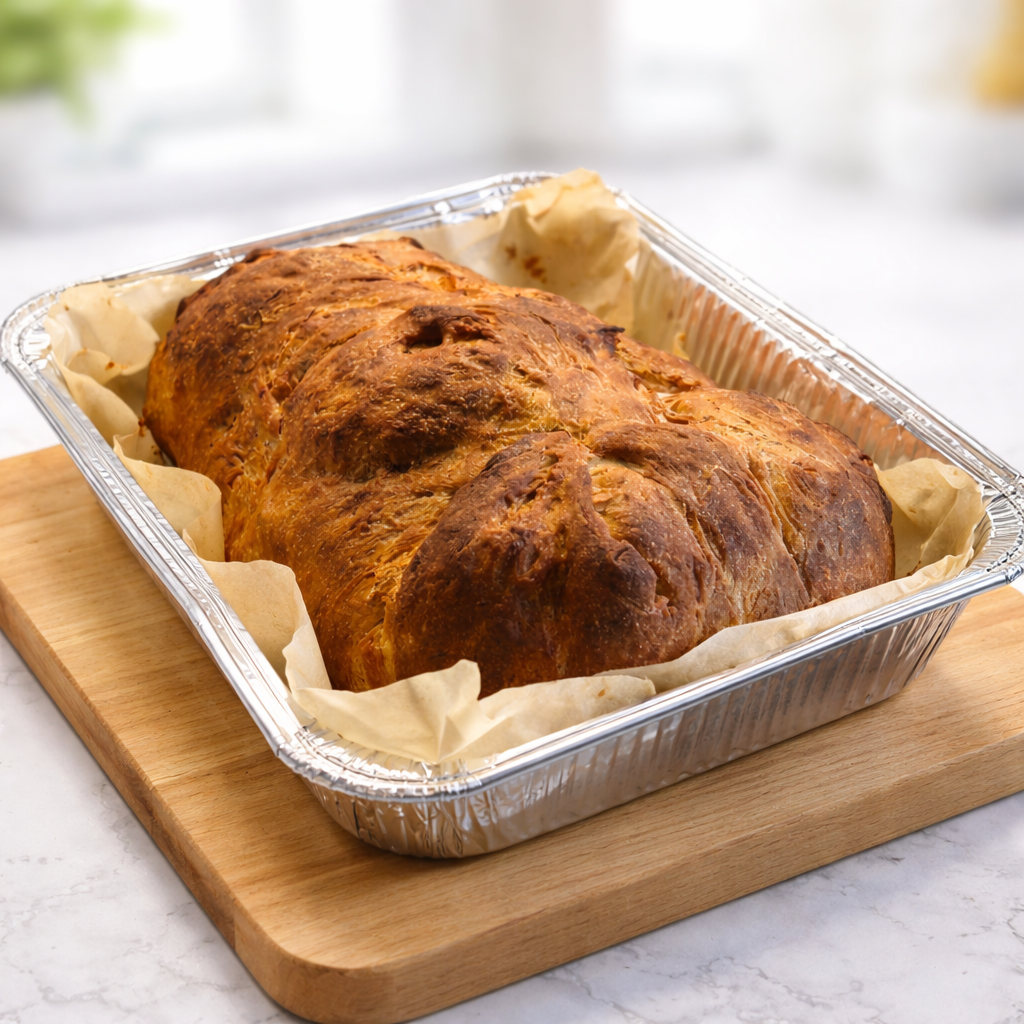 Poulet en croûte de focaccia