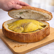 Poulet en croûte de focaccia