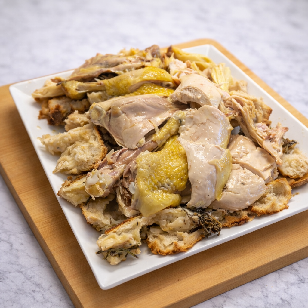 Poulet en croûte de focaccia