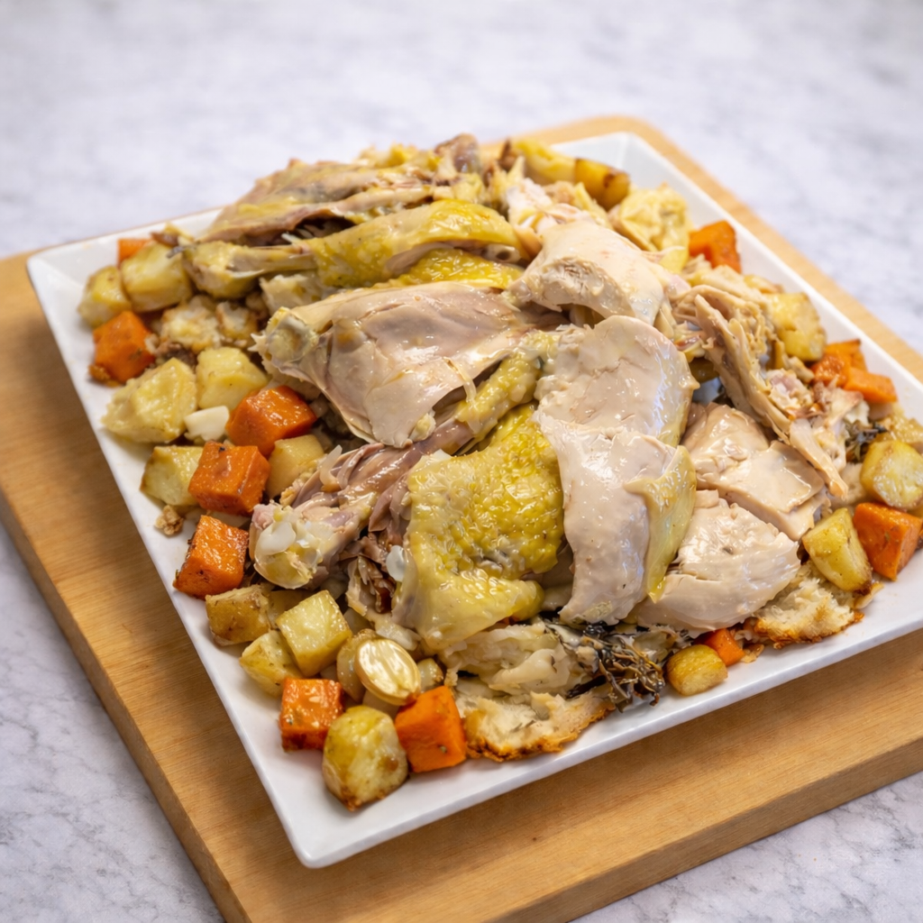 Poulet en croûte de focaccia